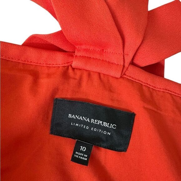 Banana Republic Limited Edition Dress Lace & Bow Red Size 10 - Picture 7 of 8